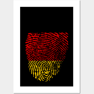 Germany Flag - German Flag Fingerprint Posters and Art